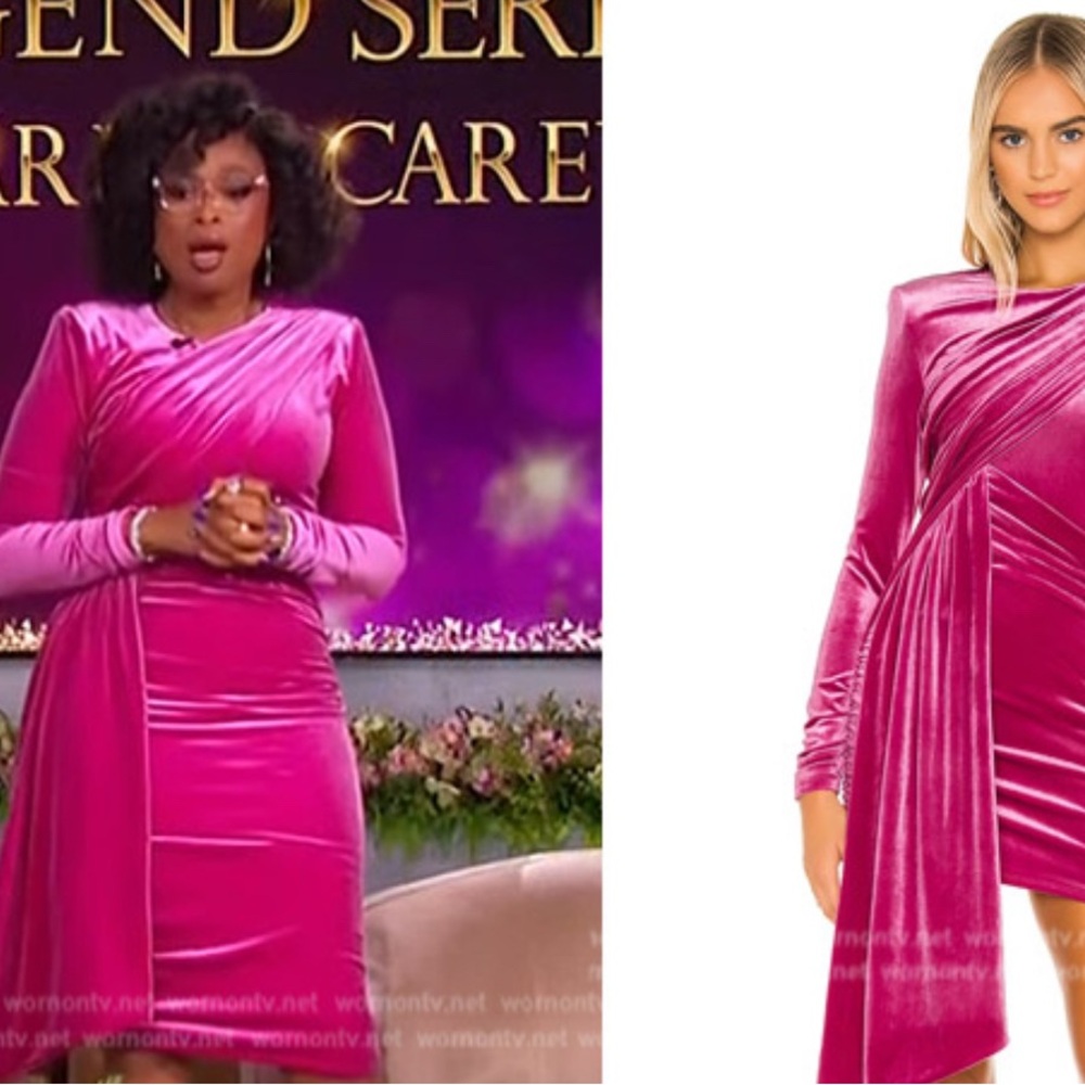 Michael Costello Hollie mini dress magenta